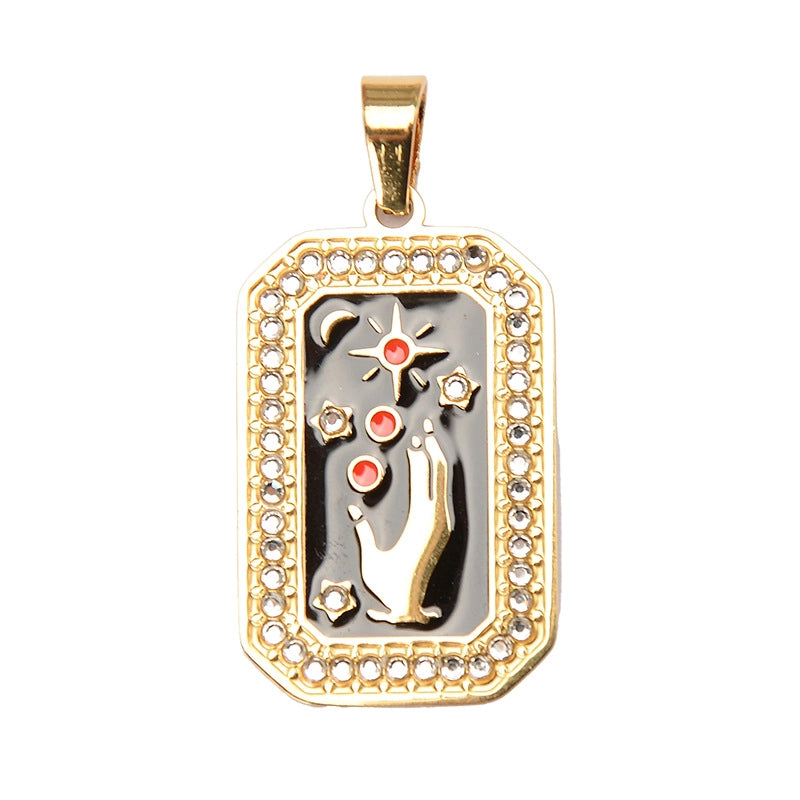 1 Piece 304 Stainless Steel Geometric Jewelry Accessories Pendant Chain