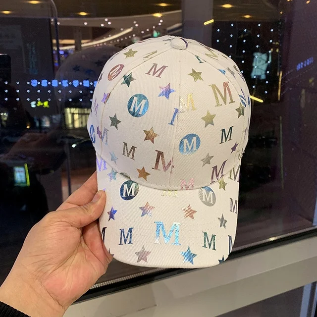 Casual wild tide brand baseball cap M letter spring and autumn sun shade summer sun hip hop hat