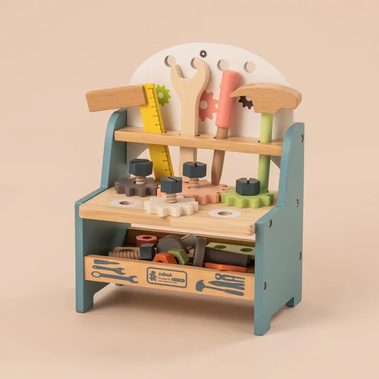 [Only Ship To U.S.] ROBUD Mini Wooden Play Tool Workbench Set WG201 | Robotime Online