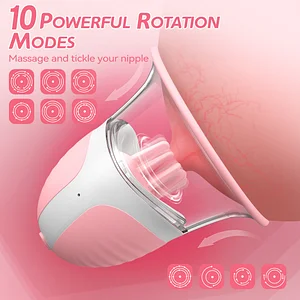 Wireless Remote Control Breast Massager with Sucking, Rotating, and Vibrating Features for Multiple pleasures