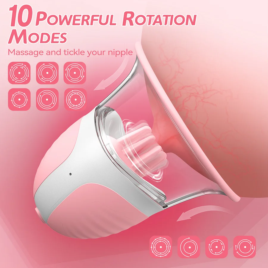 Sucking Rotating Vibrating Breast Nipple Pump