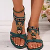 Women's Fashionable Retro Versatile Round-Toe Breathable Flat Sandals