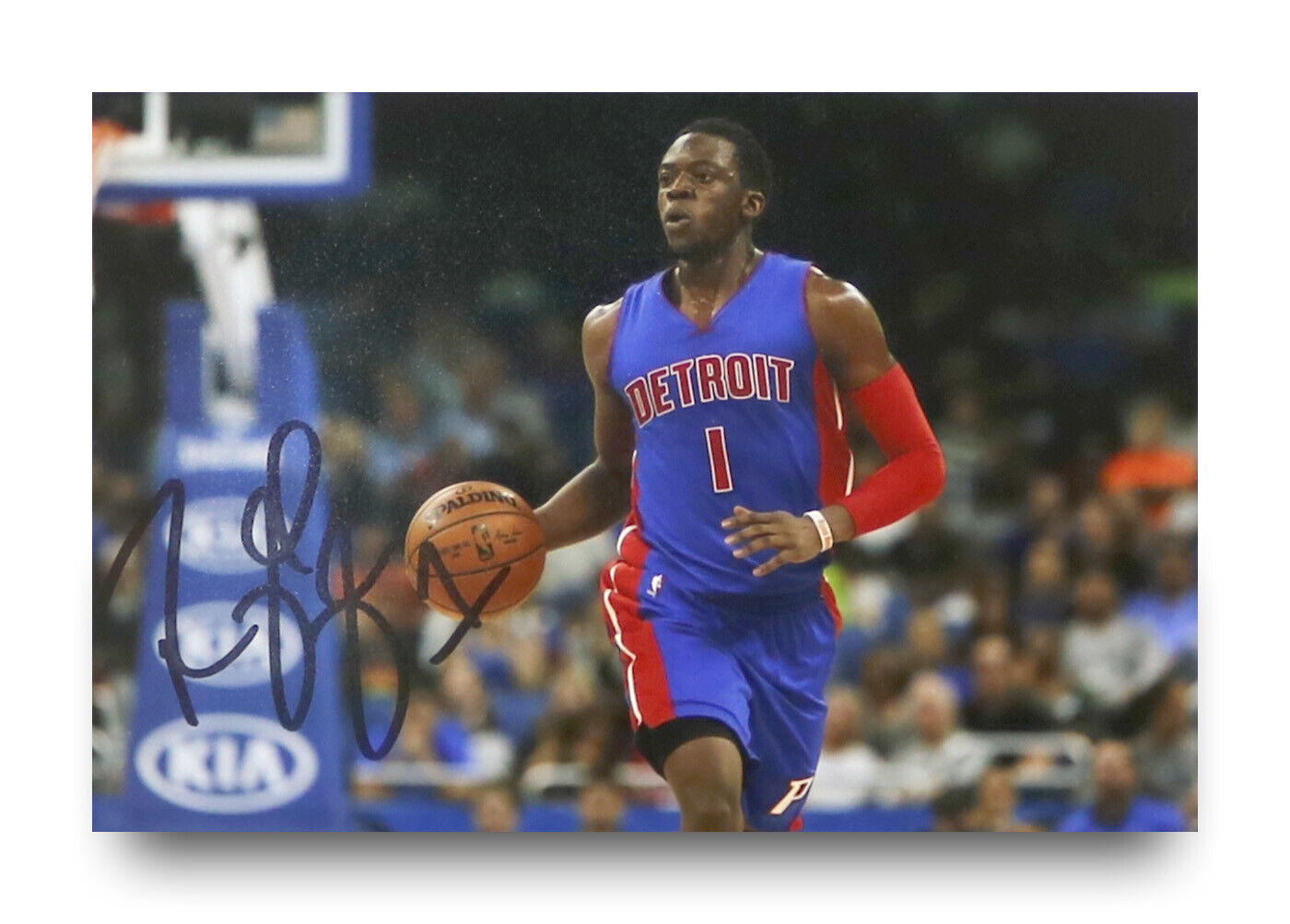 Reggie Jackson Signed 6x4 Photo Poster painting Detroit Pistons Basketball NBA Autograph + COA