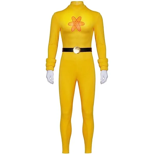 Powerline Cosplay Costume Men's Yellow Bodysuit with Gloves Halloween Costume XX-Large