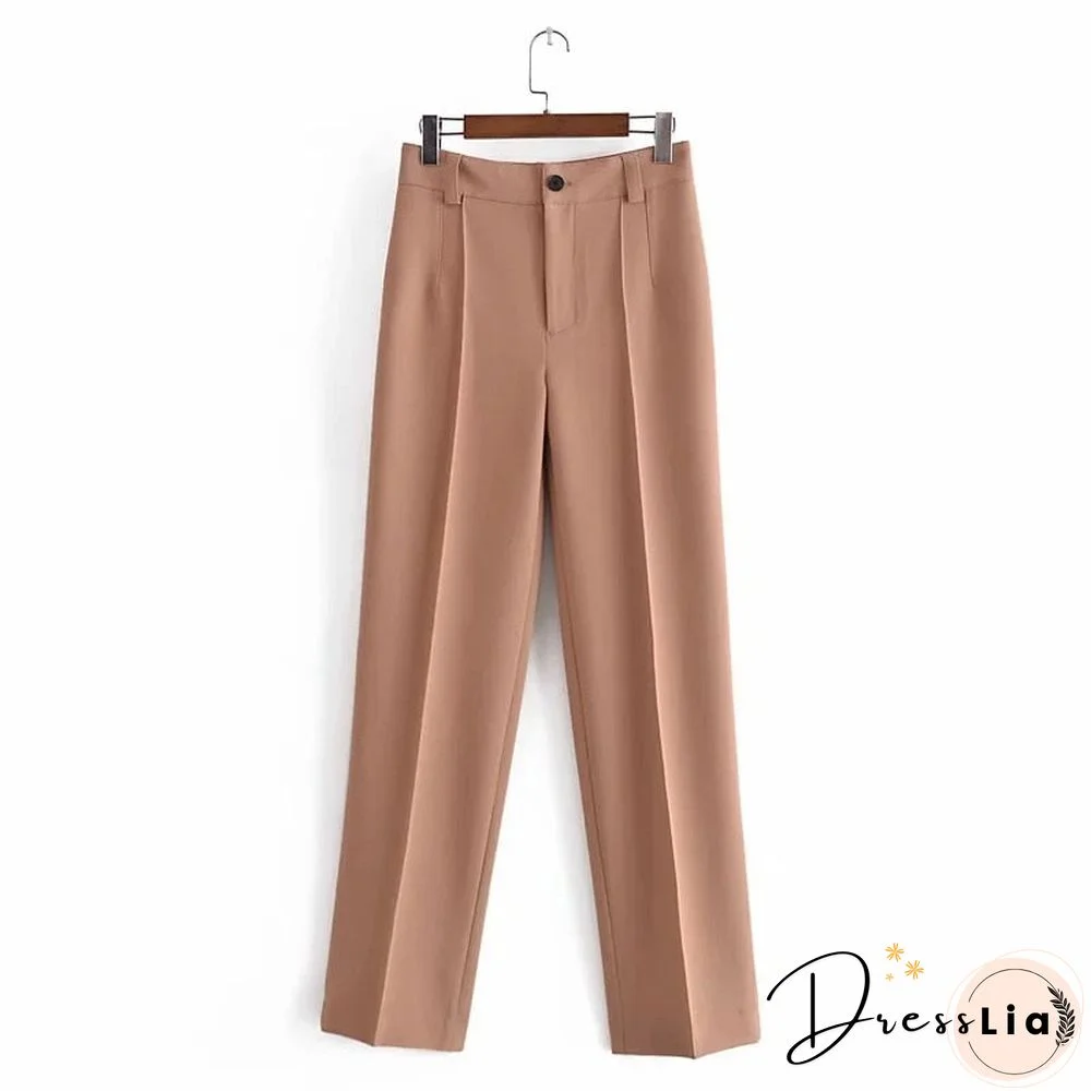 New Spring Autumn Women Vintage Two Piece Set Fashion Button Blazer Jacket Coat & Office Pant Suits Female Casual Trousers