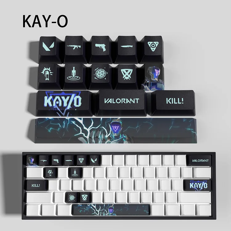 kayo New design Valorant keycaps  OEM Profile 14keys MINI SET PBT dye sub keycaps