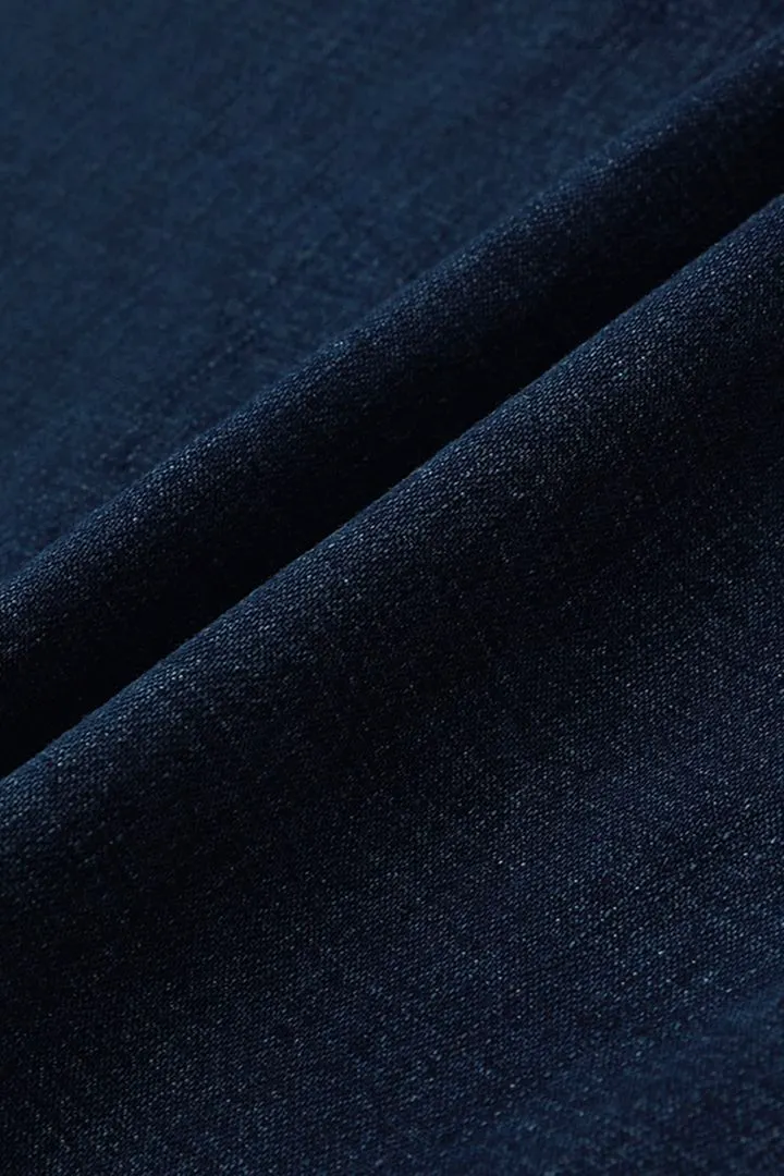 Denim Casual Loose Plain Jeans