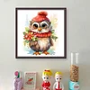 Christmas Owl - 18CT Stamped Cross Stitch 20*20cm/7.87*7.87in