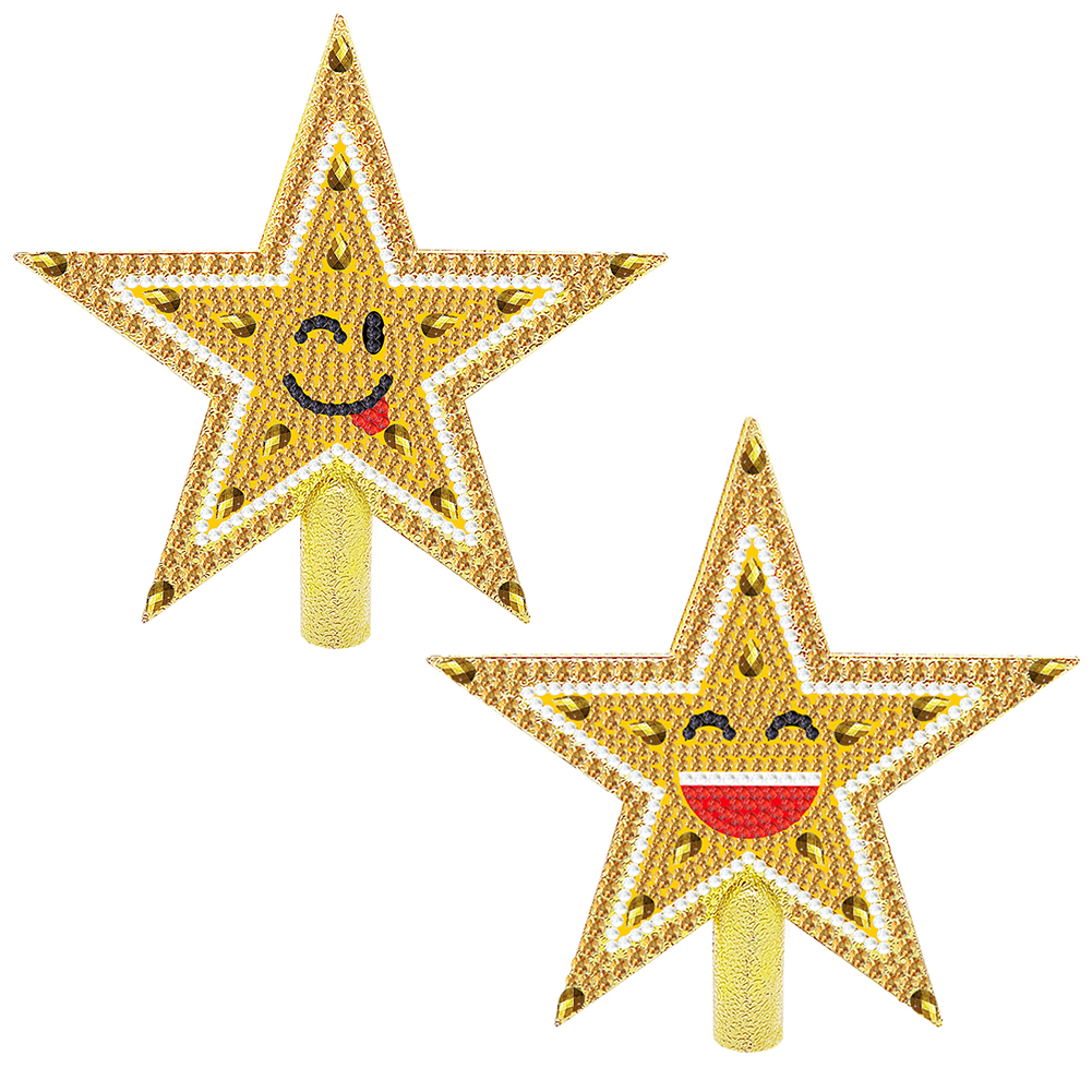 Mini Christmas Tree Star-Double Sided Diamond Art