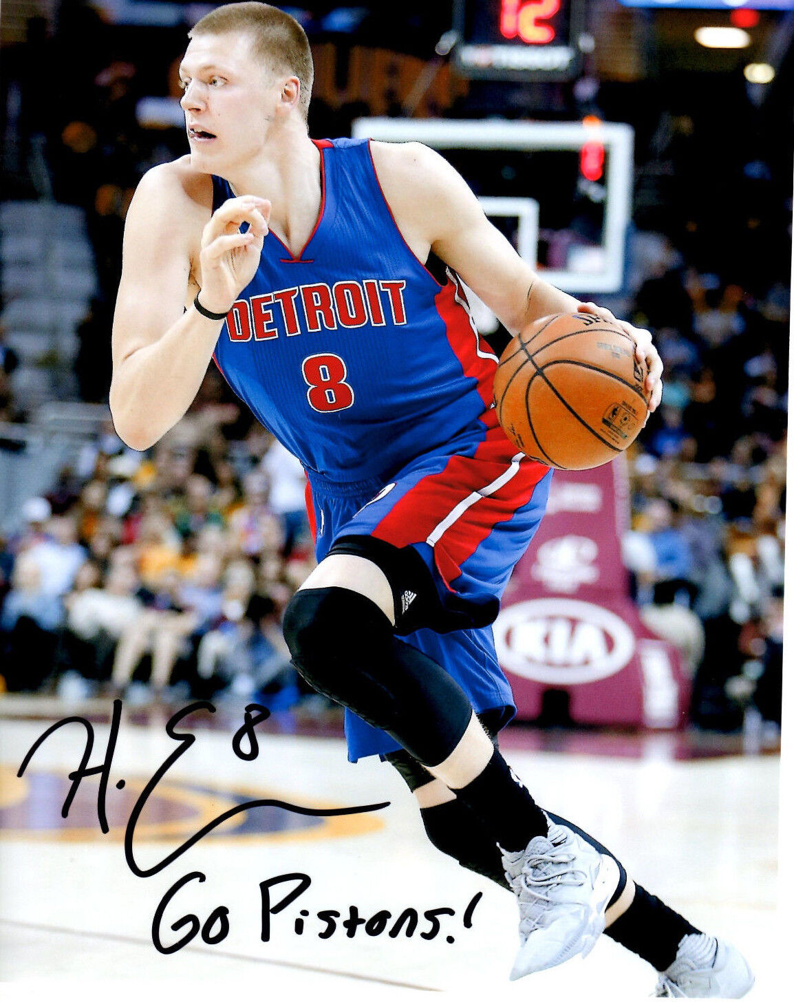 Henry Ellenson Autograph Signed Photo Poster painting 8x10 Marquette Detroit Pistons COA a