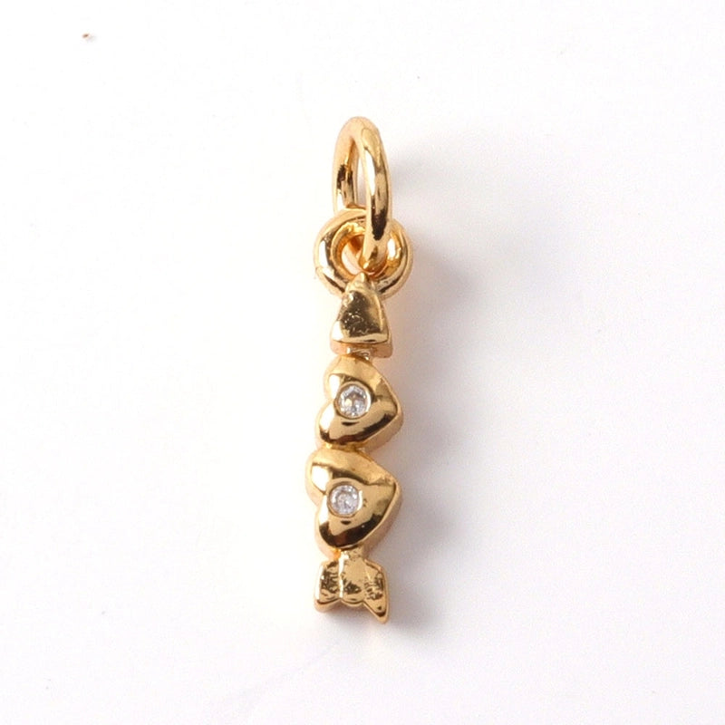 1 Piece Copper Zircon Bee Pendant