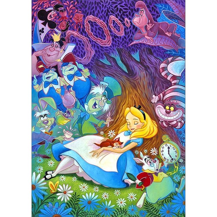 Alice in Wonderland  Full Round Diamond Painting 30*40CM