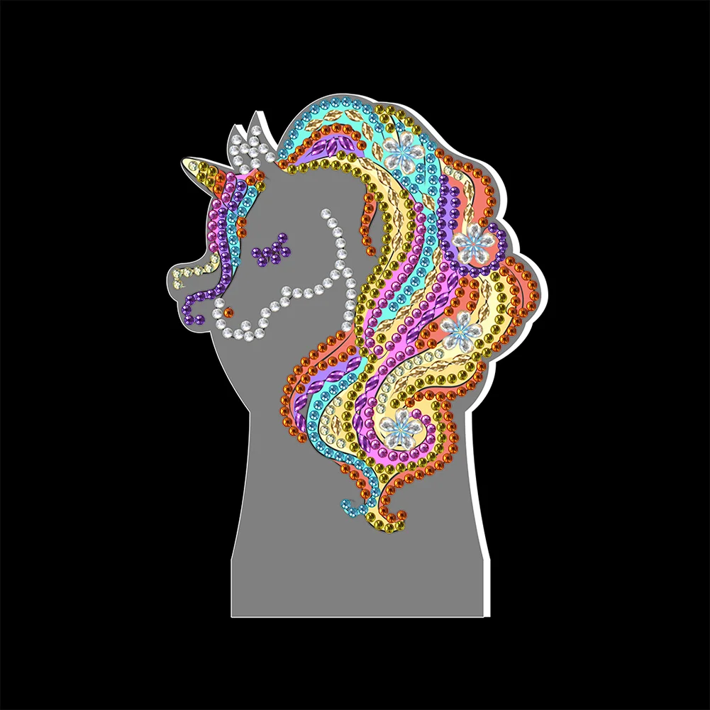 DIY Diamond Painting LED Light Horse Embroidery Night Lamp Needlework Decor