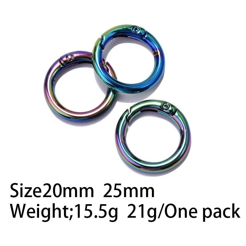 Basic Round Alloy Plating Unisex Bag Pendant Keychain