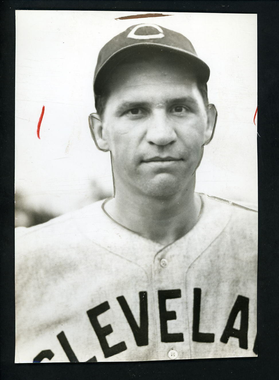 Oscar Grimes head and shoulders shot 1941 Press Photo Poster painting Cleveland Indians