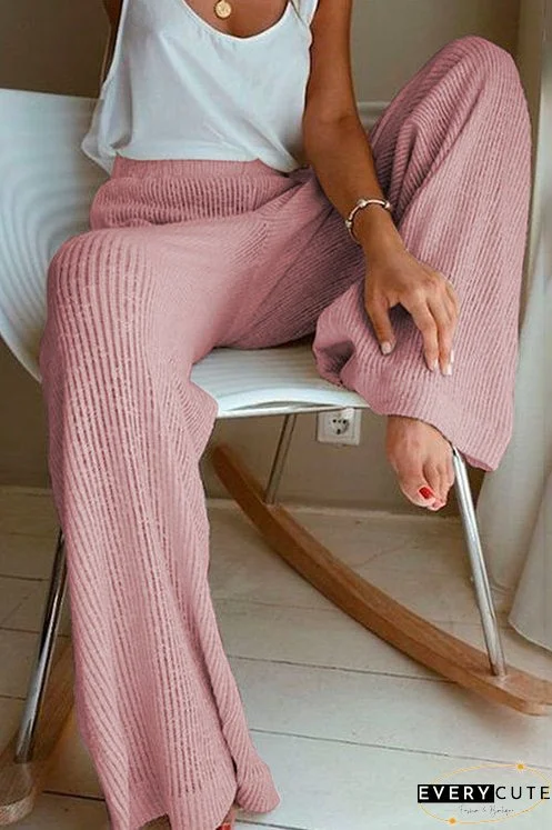 Winter Elastic Waist Wide Leg Pants