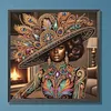 Peacock Beaded Black Lady Special Shaped 5D DIY Partial Drill Diamond Art Kit 30x30cm Diamonds Dots Gem Art Kits for Adults Home Decor