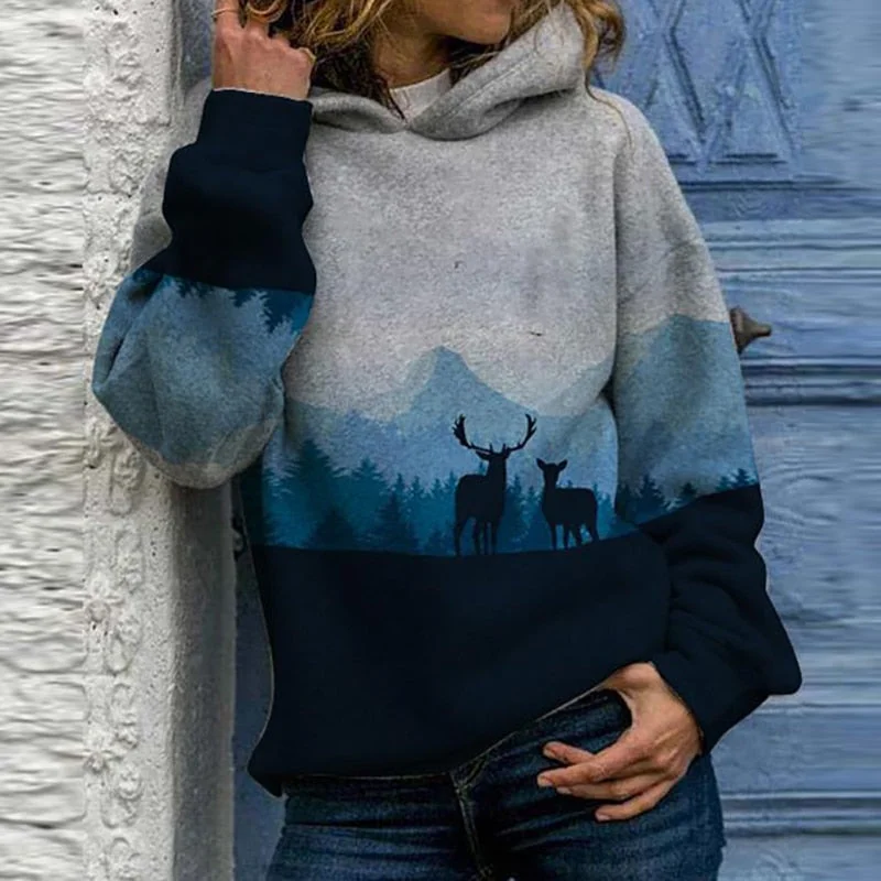 Autumn Winter Casual Cats Print Fleece Tops Women Long Sleeve Warm Pullovers Shirts Female Size S-3XL Retro Harajuku Streetwear