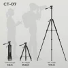CT-07 Camera Tripod Shooting Special Telescopic Multi-function Lightweight Tripod With Quick Switch Vertical/Horizontal Mount, Adjustable Angle, Maximum Load 4 kg