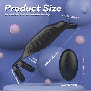 HESEKS Male Remote Vibrating Cock Silicone Sleeve Ring Delay Ejaculation  Penis Enlargement Sex Toys For Men Testicle Vibrator