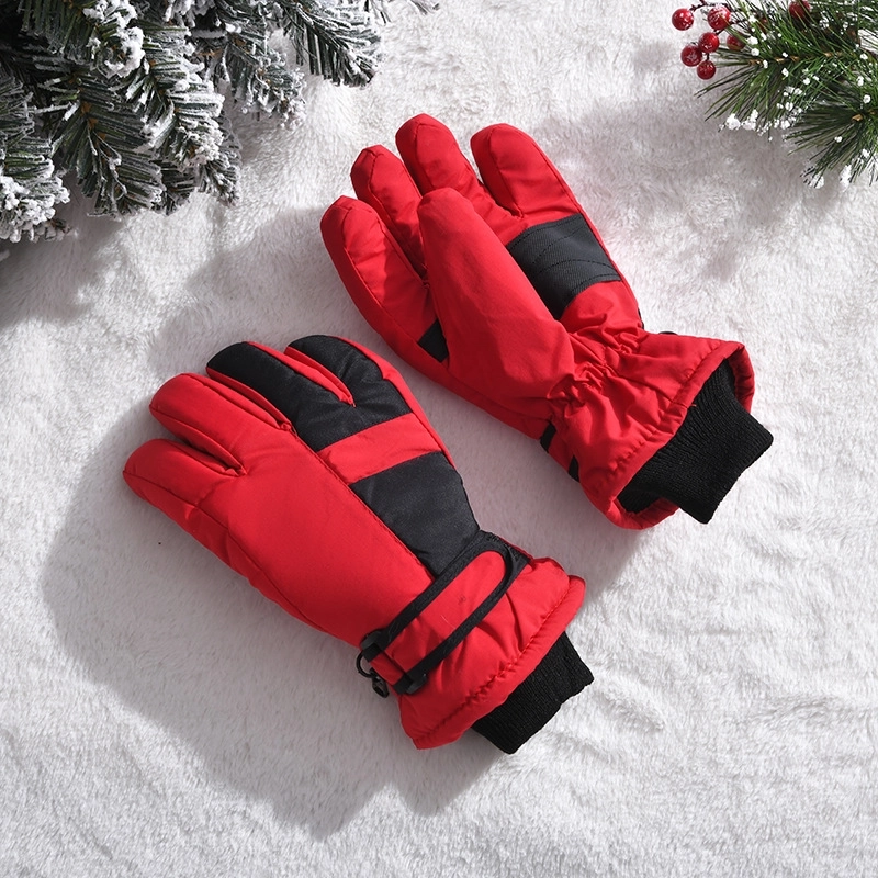 Outdoor Ski Gloves Winter Wear-resistant Velvet Padded Warm Gloves Cold-proof Waterproof Riding Gloves