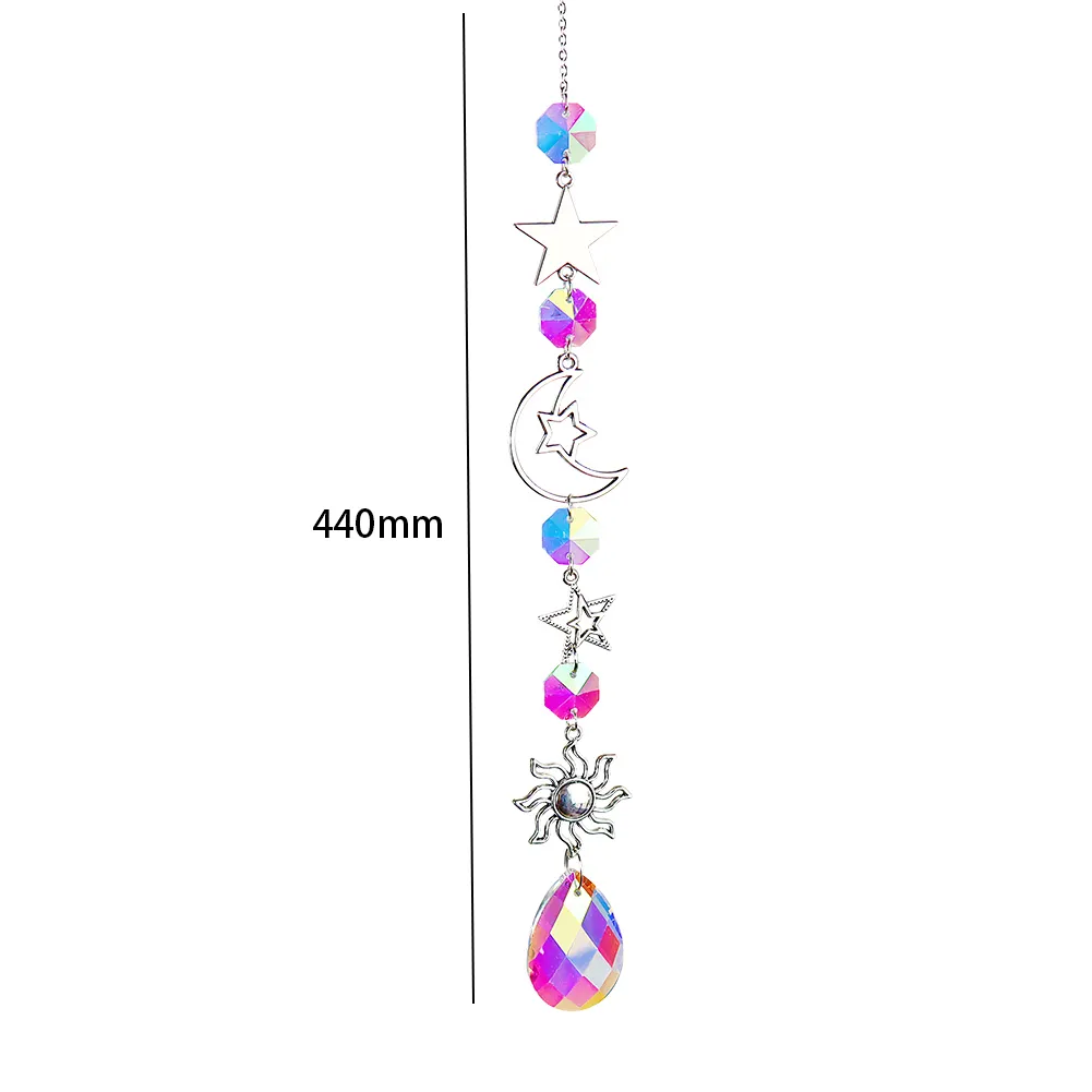 Crystal Wind Chime Ornament Garden Window Hanging Light Catcher Pendant (5)