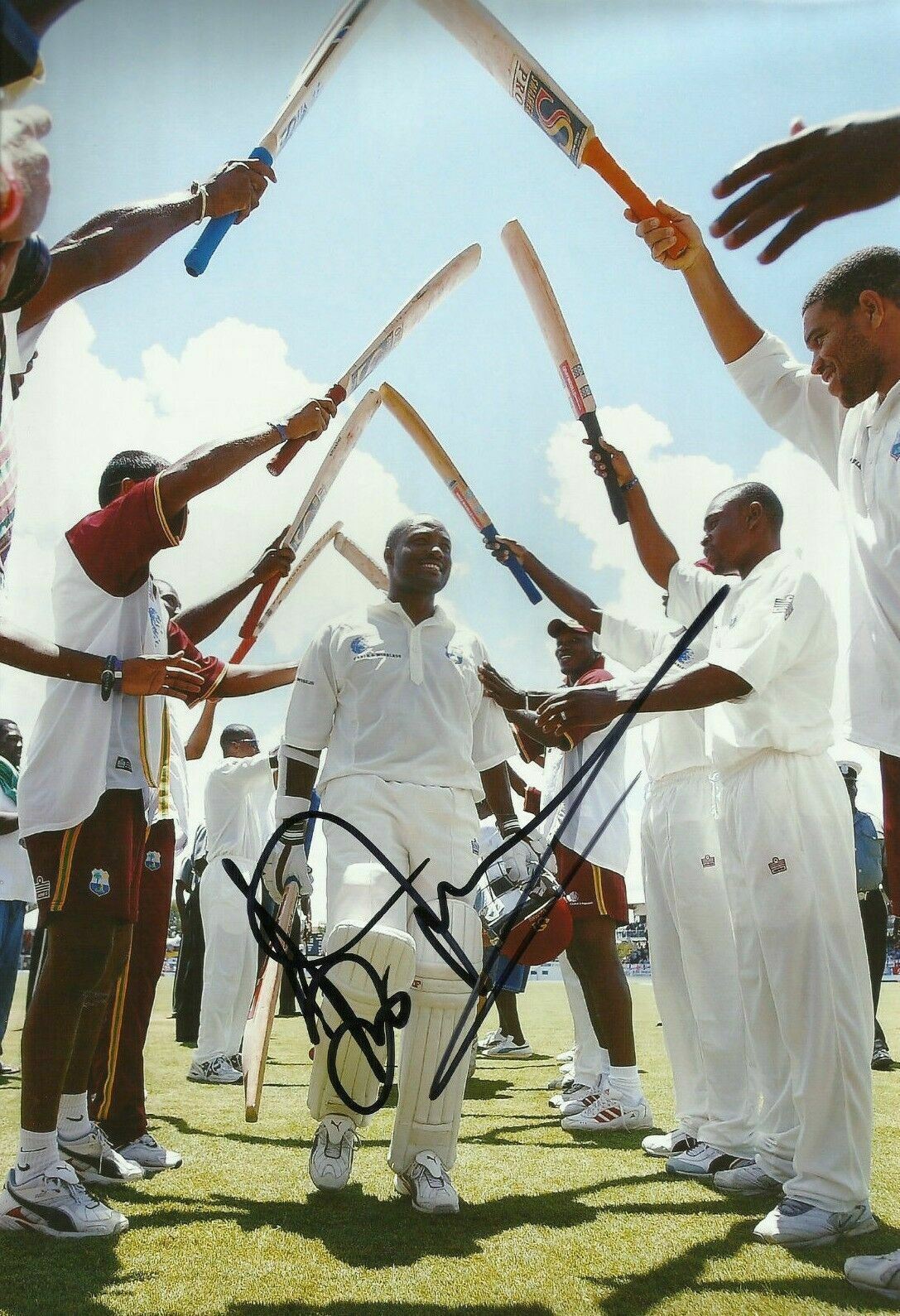 Brian Lara Signed 12X8 Photo Poster painting West Indies Cricket Legend AFTAL COA (2580)