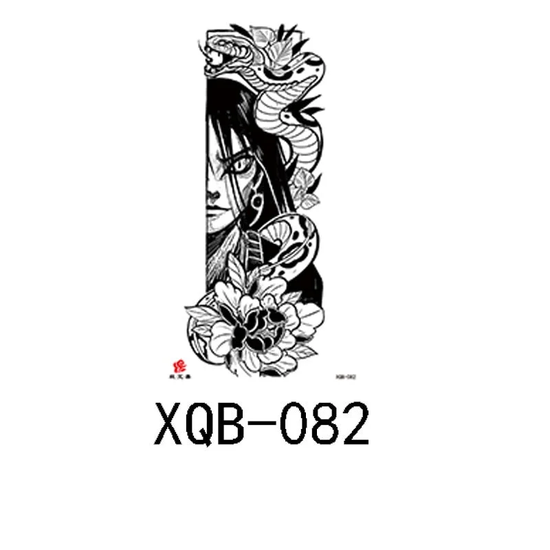 Half-arm waterproof tattoo stickers arm fierce wolf head animal arm lasting cross-border European and American tattoo stickers