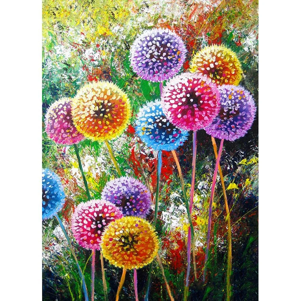 Diamond Painting - Full Round Drill - Colorful Dandelion(30*40cm)