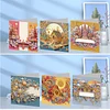 6PCS Diamond Painting Palaces Greeting Cards Postcards with Envelopes