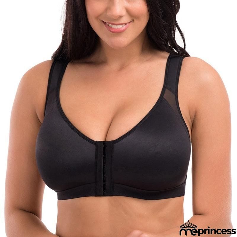 Ultra-Soft Adjustable Front Closure Underwire-Free Supported Sports Bra