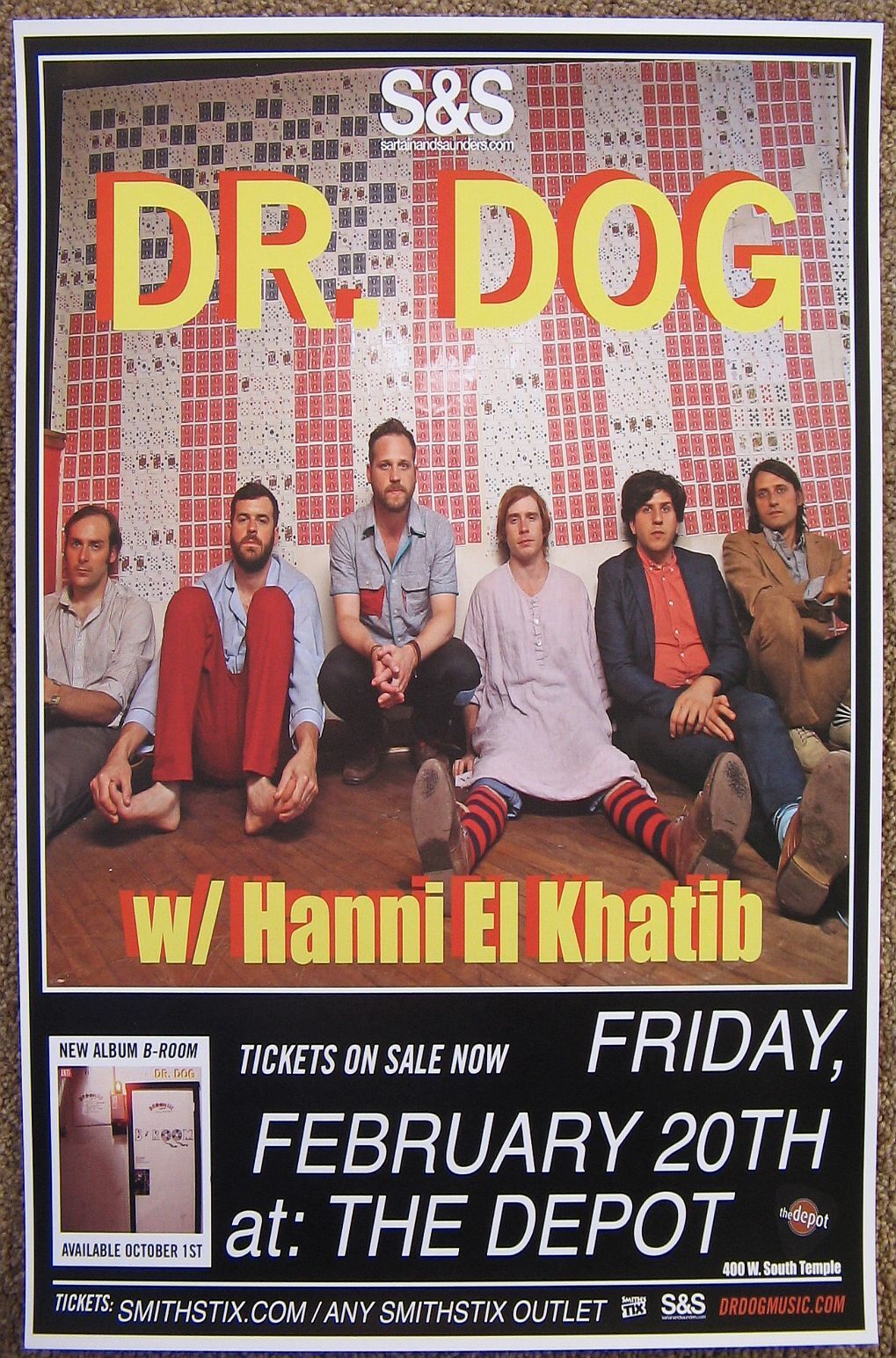 DR. DOG 2015 Gig POSTER Salt Lake City Concert Utah