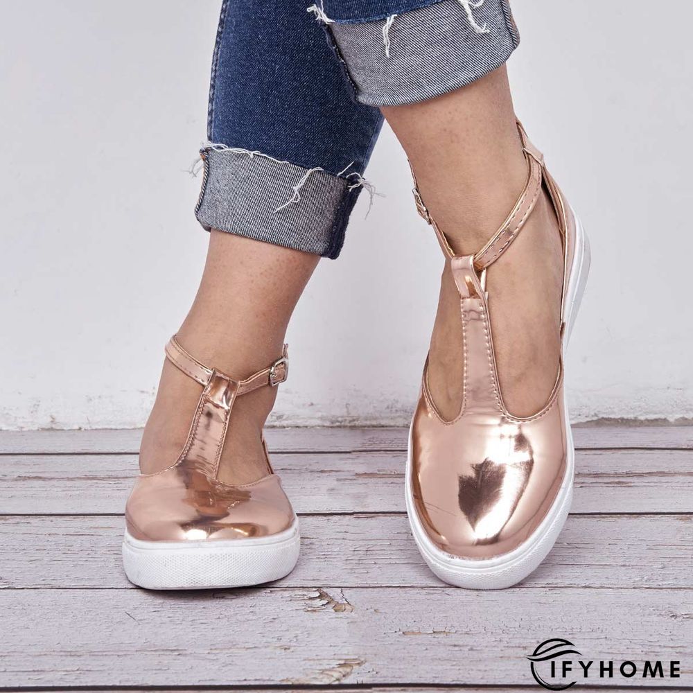 Summer Sandals Round Toe Shoes with Adjustable Buckle | IFYHOME