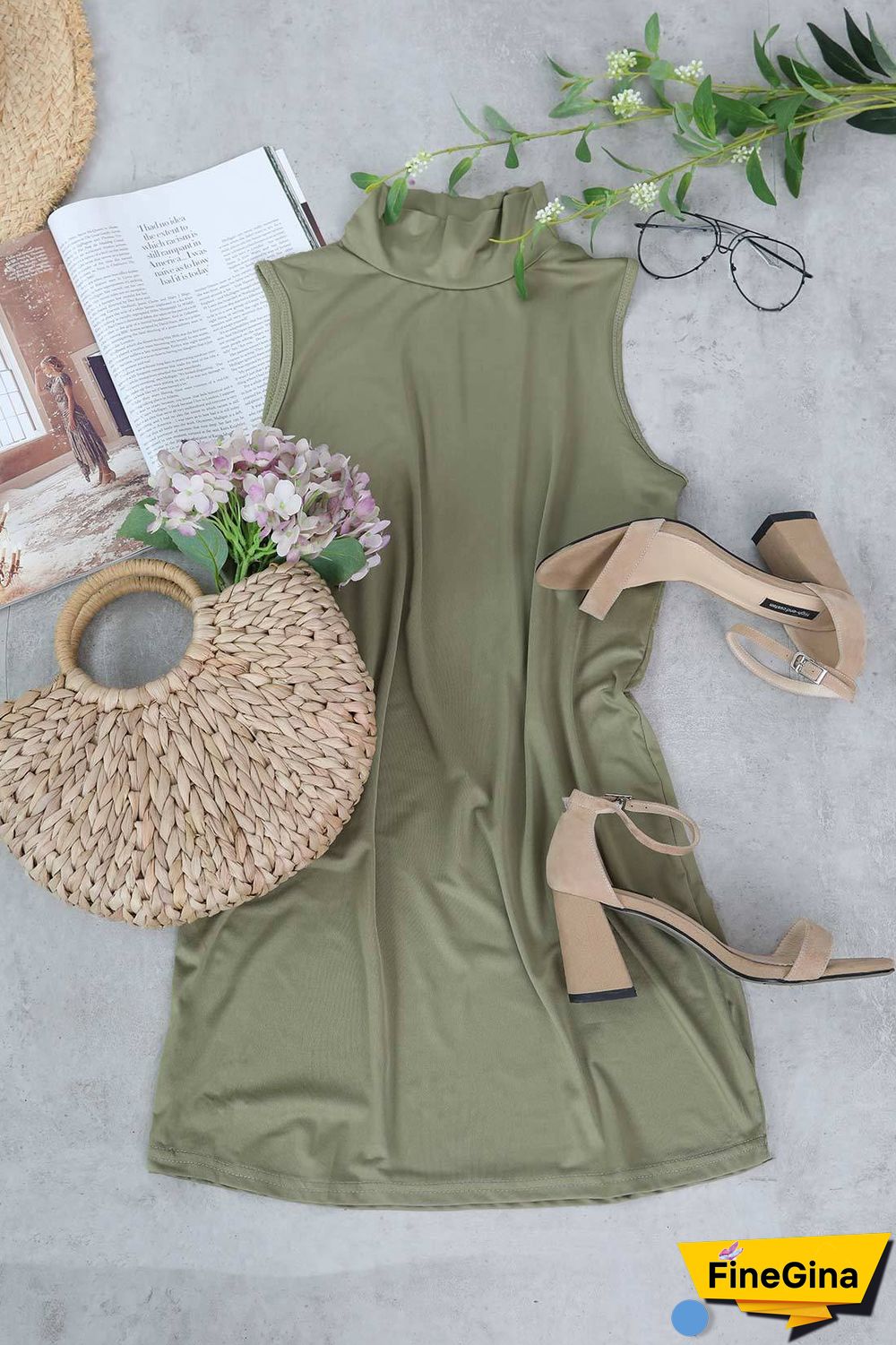 Casual Turtleneck Wine Red Qmilch Mini Dress