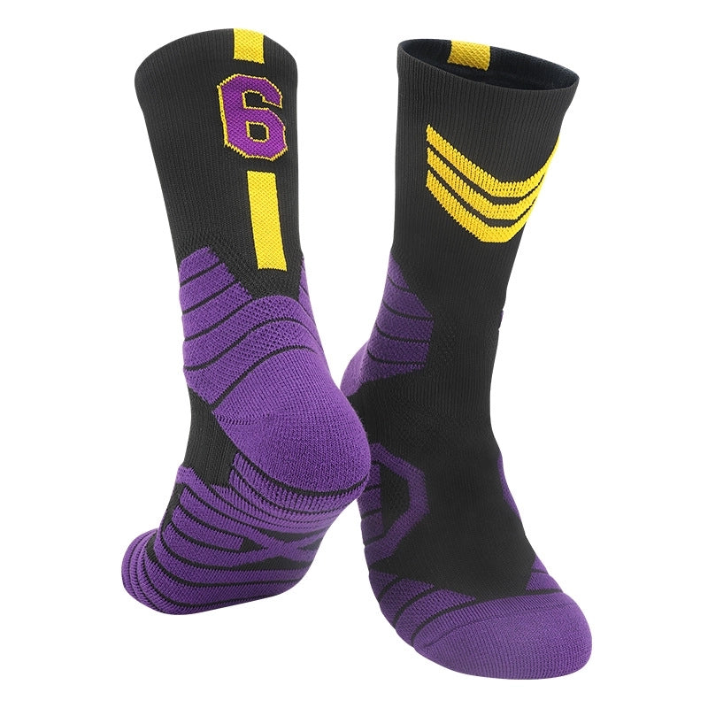 Curry Professional Basketball Socks Men’s High-top Breathable Combat Socks Training Mid-calf Socks Non-slip Sports Socks Men’s