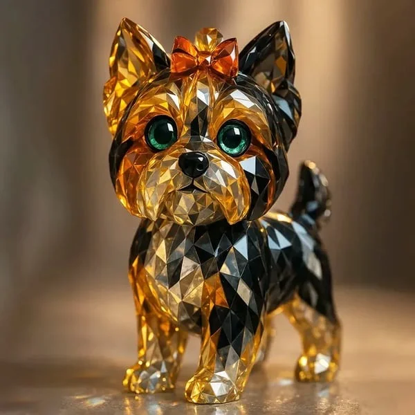 Crystal Dog Figurine – Elegant Companion in Sparkling Form