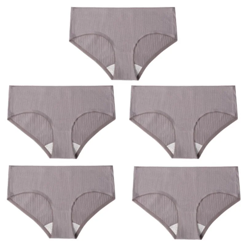 CINOON 5PCS/Set Women's Panties Cotton Underwear Seamless  Plus Size Briefs Low-Rise Soft Panty Women Underpants Female Lingerie