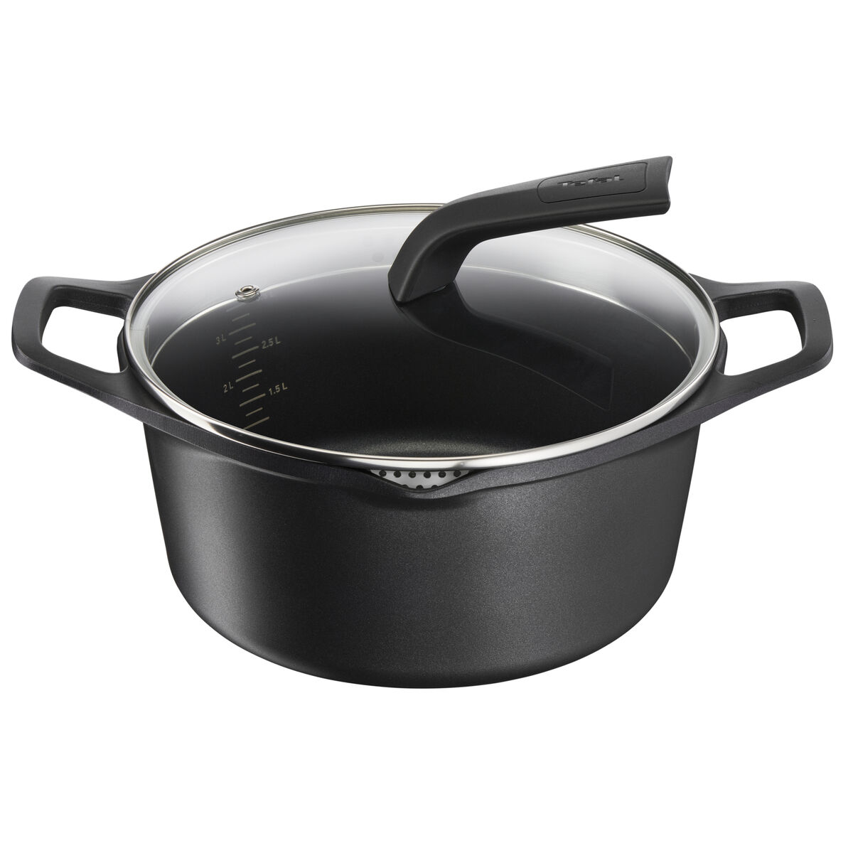 Casserole with lid Tefal E2494644 Black &Oslash; 24 cm
