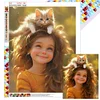 Diamond Painting -DIY Round Drill Cute Pet Girl(40x50cm)