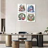 (US Local)4pack Xmas Animal-Crystal Rhinestone Diamond Painting(30x30cm)