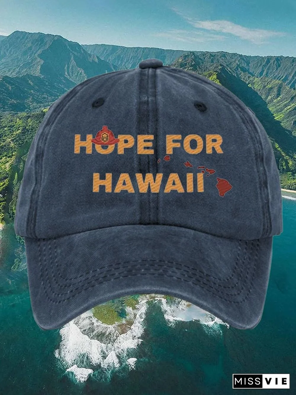 Hawaii Wildfires Women's Printed Baseball Cap