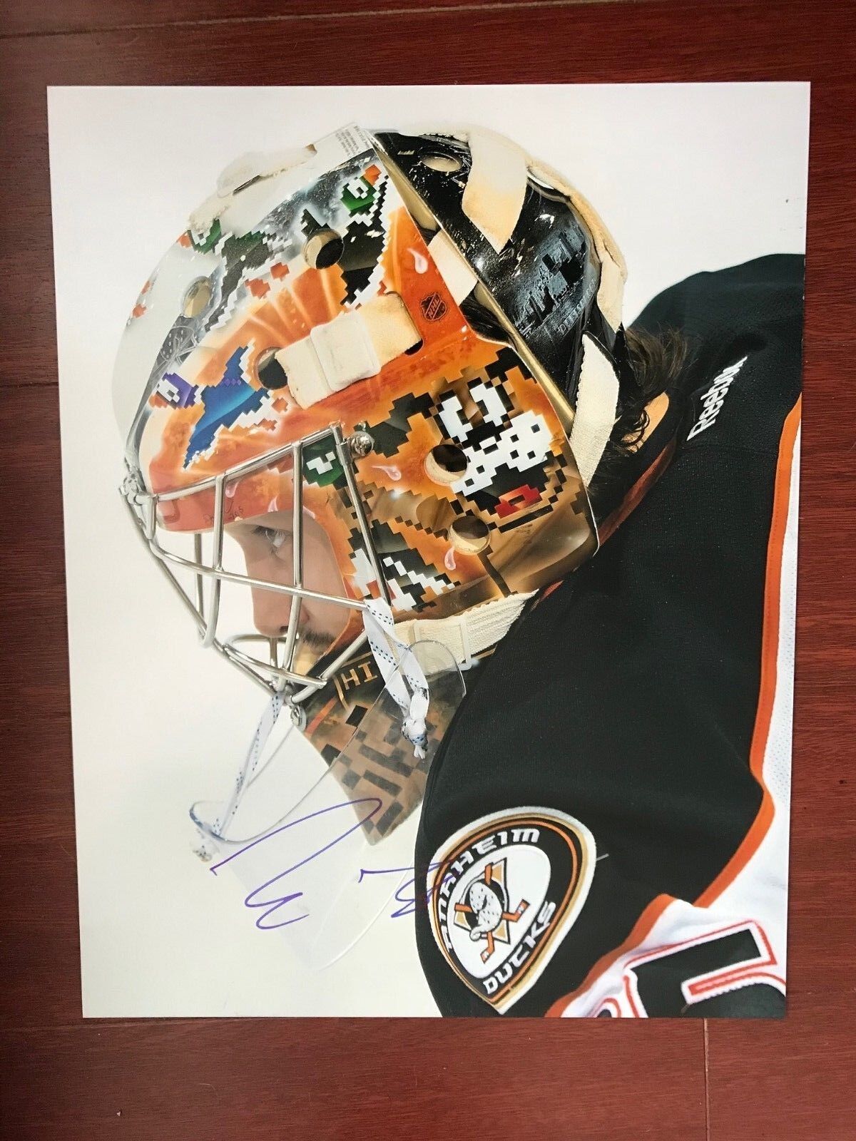 Anaheim Ducks John Gibson Signed Autographed 11x14 Photo Poster painting COA