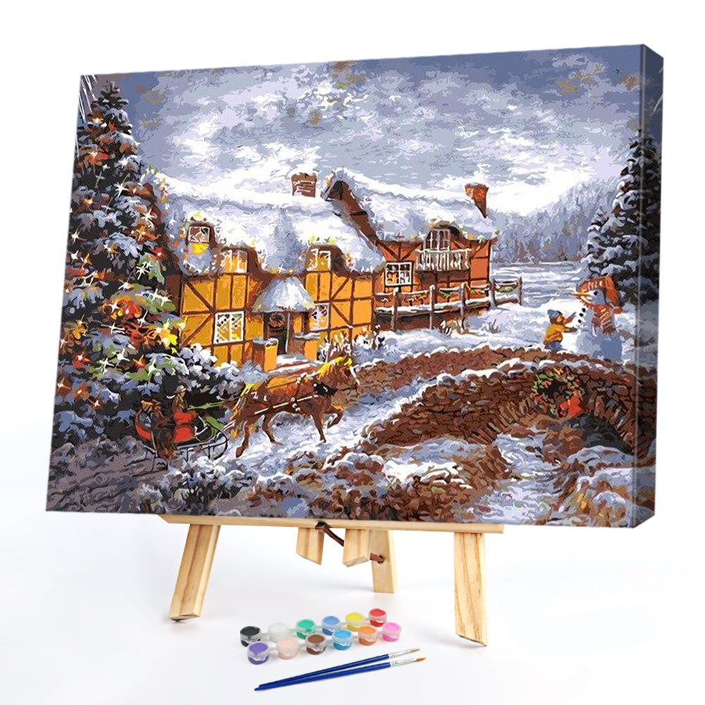 

50*40CM - Paint By Numbers - Christmas Village, 501 Original