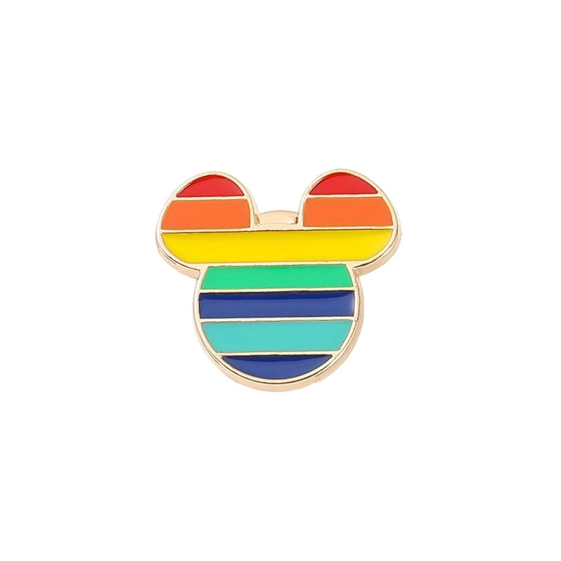 Fashion Pin Rainbow Heart Shape Alloy Plating Unisex Brooches