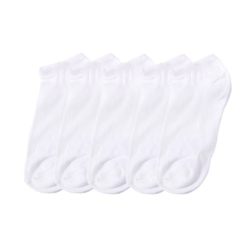 5Pair Women's Socks Boat Couple Unisex Mesh Woman Socks Female Summer Women Ankle Socks Short White Gray Black Chaussette Sokken