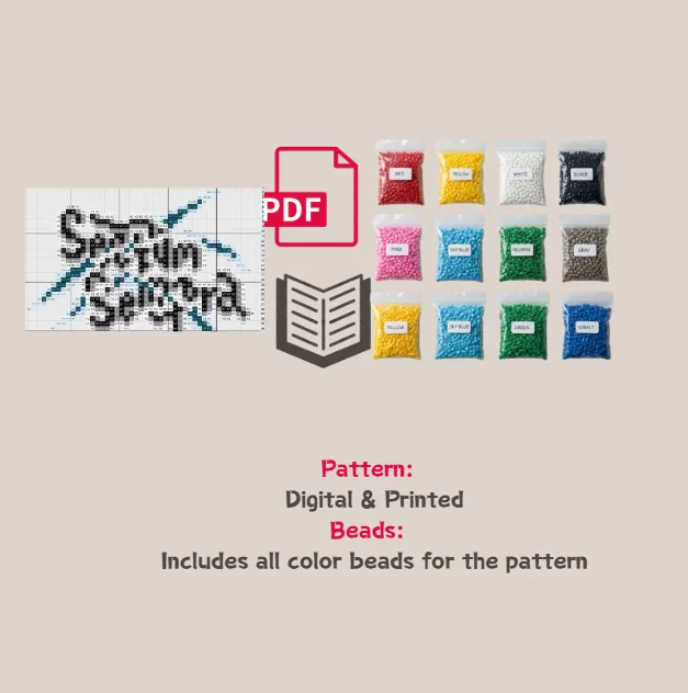 Sectumsempra Pixel Pattern Fuse Bead Kit  | Cute DIY Fuse 840 Beads Set