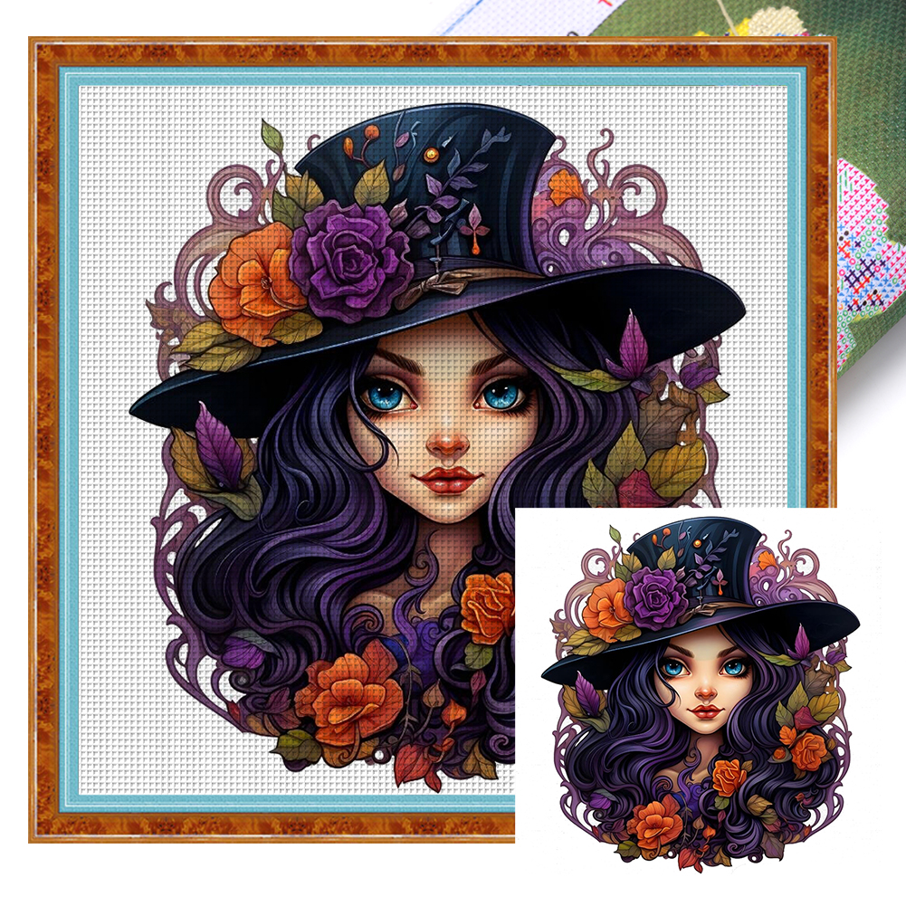 Witch 11CT (50*60CM) Stamped Cross Stitch