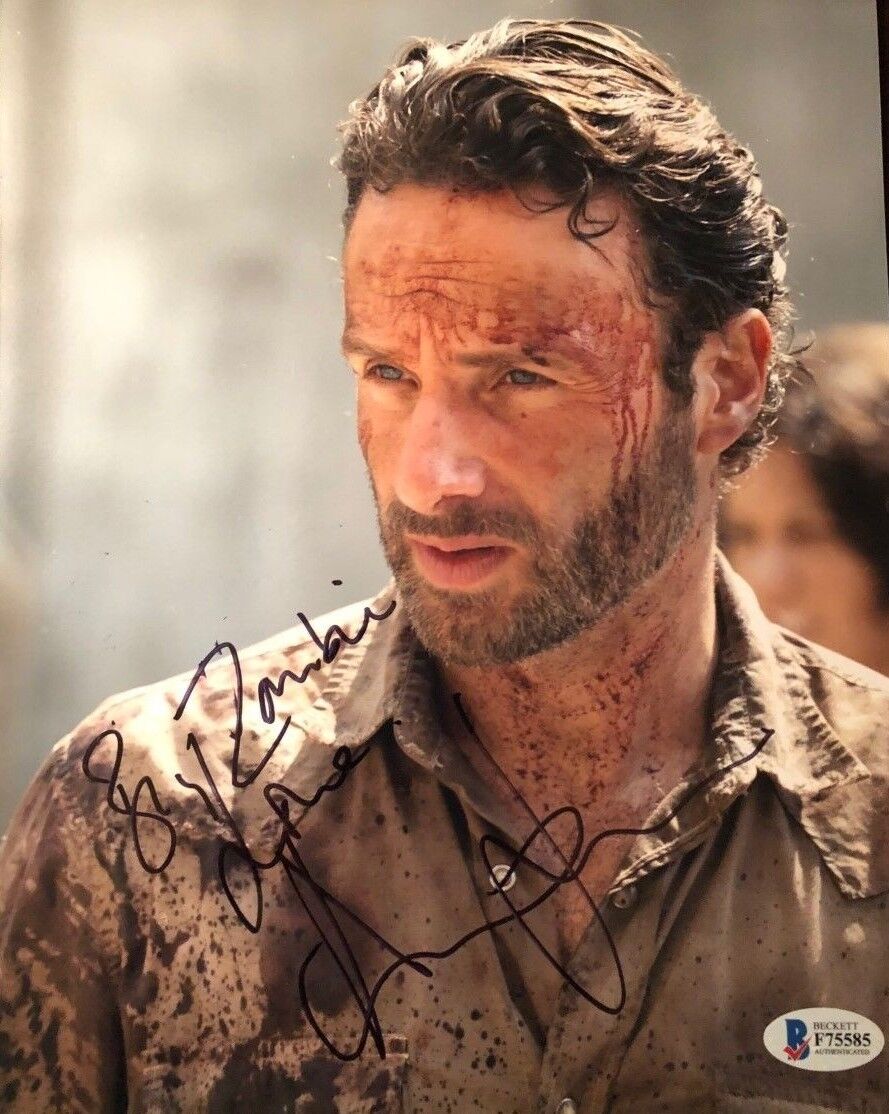 ANDREW LINCOLN SIGNED AUTOGRAPHED 8x10 Photo Poster painting RARE INSCRIPTION BECKETT BAS