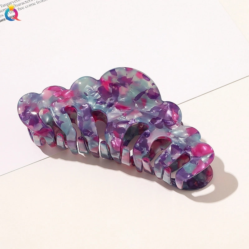 Women’s IG Style Minimalist Color Block Arylic Hollow Out Hair Claws