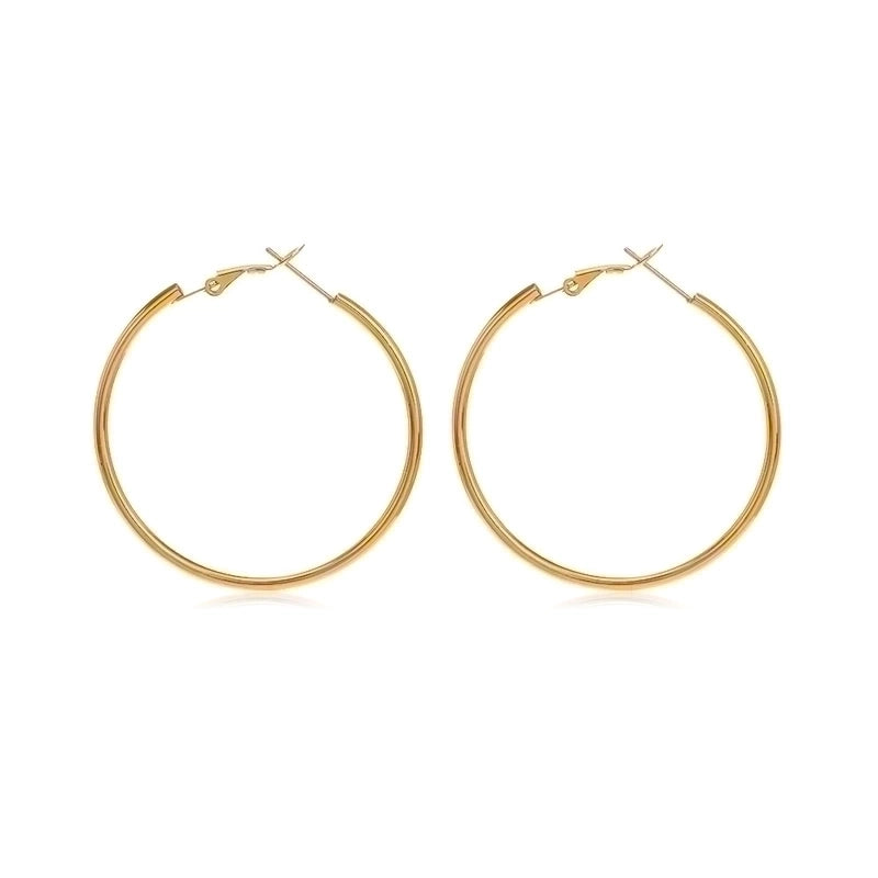 1 Pair Minimalist Solid Color Plating 304 Stainless Steel Stainless Steel Earrings